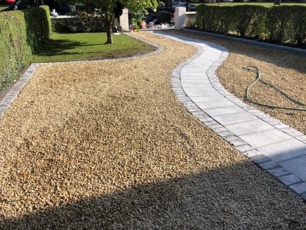 Gravel laid on a driveway in Stratton