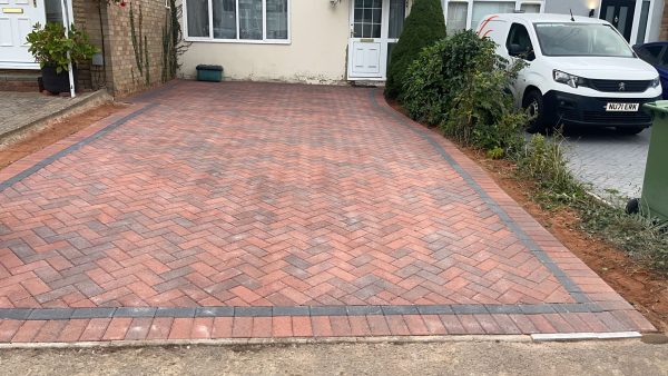 Newly laid block paving Upton St Leonards