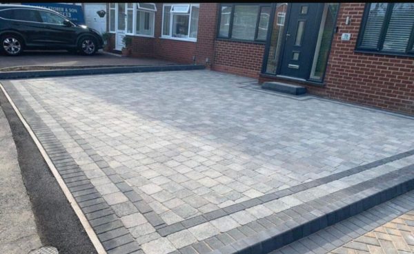 Newly laid block paving Winchcombe